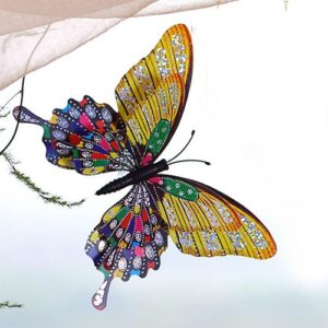 Gorgeous Wall Window Curtain Decoration 3D Butterfly Yellow 3D Wall Sticker