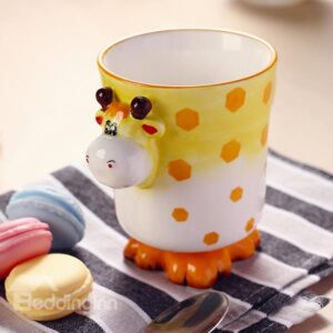 Cartoon 3D Giraffe Design Ceramic Coffee Mug