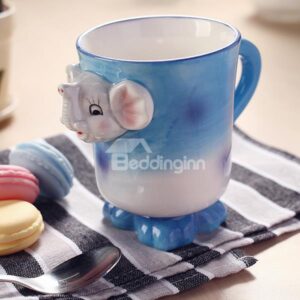 Cartoon 3D Elephant Design Ceramic Coffee Mug