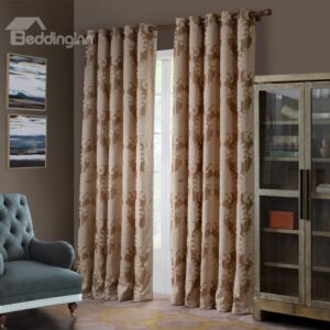 Wonderful Floral Pattern Grommet Top Curtain