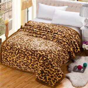 Fashion Leopard Design Classy Soft Raschel Blanket