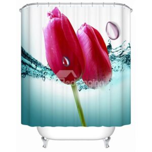 Vivid Fresh Flower Buds 3D Shower Curtain