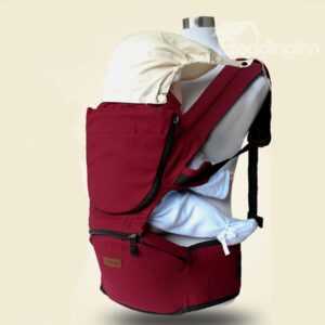 Trendy Dark Red Multi-Functional Baby Hip Seat Carrier