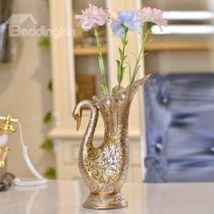 Graceful Exquisite Swan Design Flower Vase