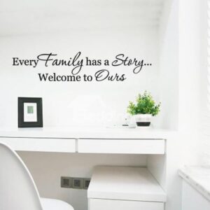 Words and Letters Every Family Has a Story Removable Wall Sticker