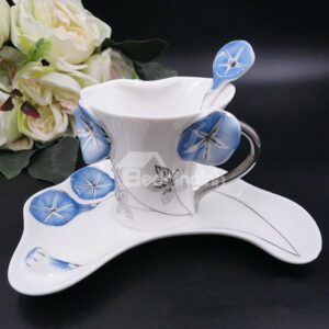 Wonderful Ceramic 3D Bellflower Design Coffee Cup