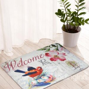 Wonderful Bird Nest Pattern Welcome Anti-Slipping Doormat
