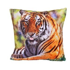 Lifelike Powerful Tiger Digital Print Plush Throw Pillow