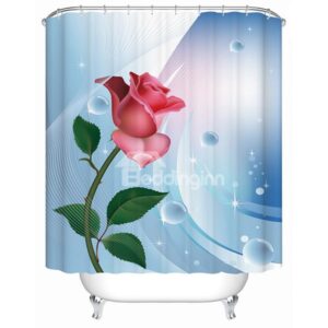 Fashion New Style Fresh Rose 3D Shower Curtain