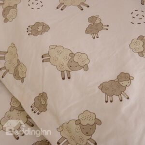Adorable Sheep Pattern Baby Crib Fitted Sheet