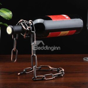 Amazing Modern Iron Chains Design Wine Rack