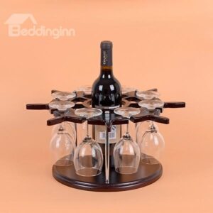 Creative European Style Wood Rudder Design Wine Rack & Bottle Holder