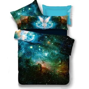 Fabulous Charming Galaxy Print Polyester 4-Piece Duvet Cover Sets