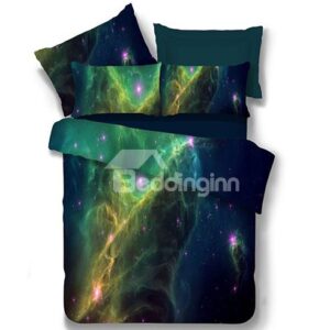 Attractive Charming Galaxy Design Polyester 4-Piece Duvet Cover Sets
