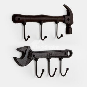 Creative Iron Hammer and Spanner Design 1-Set Wall Hooks