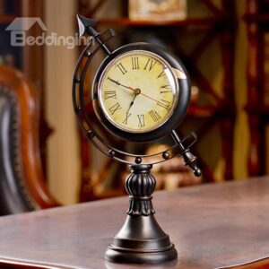 European Vintage Globe Design Desktop Decoration Desk Clock