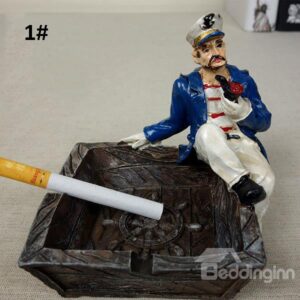 Creative Captain Resin Ashtray Desktop Decoration
