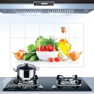 Fresh and Healthy Vegetables Kitchen Hearth Removable Wall Sticker
