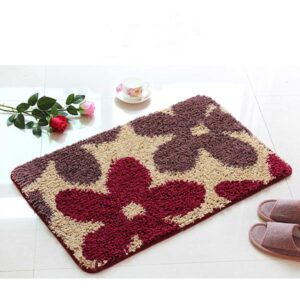 Hot Selling Flower Print Home Bath Rug