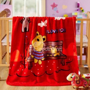 High Quality Lovely Bear and Dog Print Baby Blanket