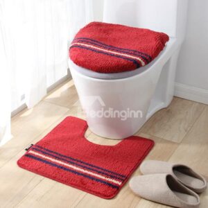 Modern Home Decor Concise Style Toiler Cover and Rugs Set
