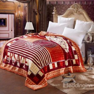 Modern Fashion Stripe Design Thick Cozy Blanket