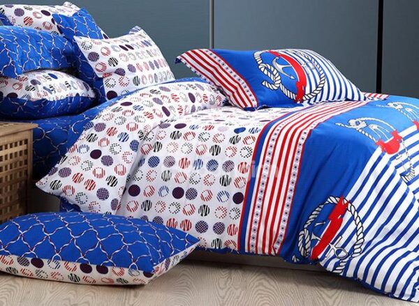 Stripes Pattern 100% Cotton Kids 4-Piece Duvet Cover Set