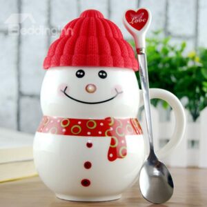 Cute Snowman Ceramic Coffee Cup 1-Piece