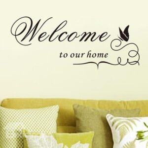 Simple Welcome to Our Home Removable Wall Sticker