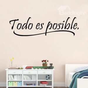 Words and Letters Todo es Posible Removable Wall Sticker