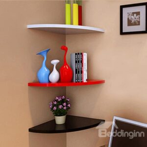 Wonderful Fan Shaped 1-Piece Corner Wall Shelf