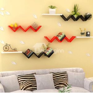 Creative W Shaped 1-Piece Wall Shelf