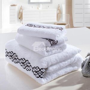Noble Style Hotel Quality Super-thick Ratten Pattern Bath Tower Set