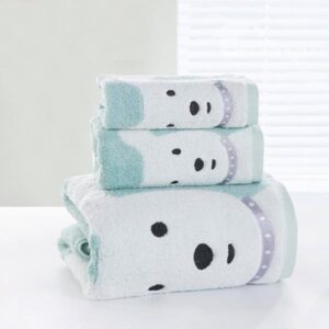 Creative Design Cartoon Bear Pattern Bath Tower Set