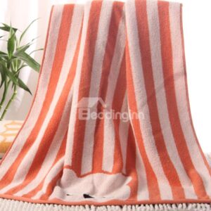 Lovely Cartoon Bear and Stripes Pattern Thick Bath Tower