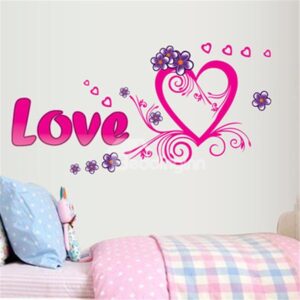 Romantic Love and Heart Removable Wall Sticker