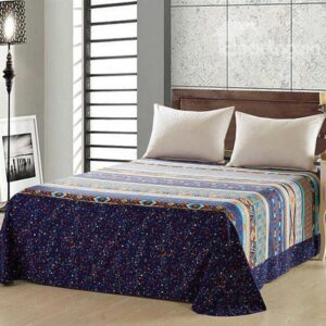 European Style 100% Cotton Blue Printed Sheet