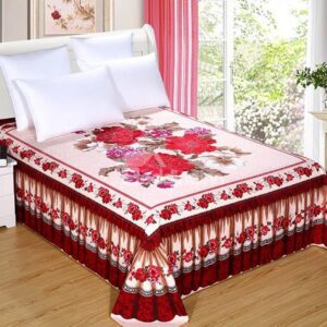 Super Soft Cotton Red Peonies Printed Sheet