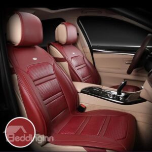 High Quality Leather Material Pure Colored Universal Fit Car Seat Cover