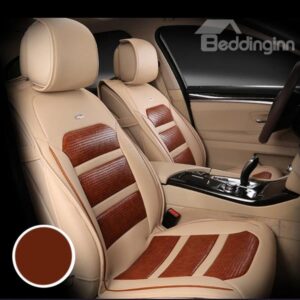 High Quality Leather Material Color Blocked Universal Fit Car Seat Cover