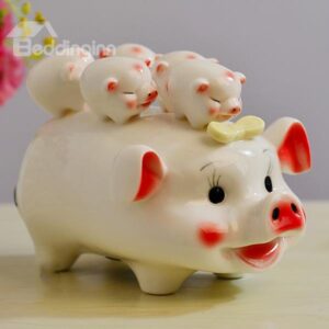 Adorable Pig Design Saving Box Desktop Decoration
