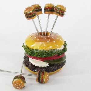 Creative Sandwich Design Resin Fruit Forks Desktop Decoration