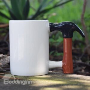 Unique Hammer Handle Design Ceramic Coffee Mug