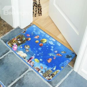 Wonderful Cartoon Seaworld Bathroom Kidsroom Anti-Slipping Doormat