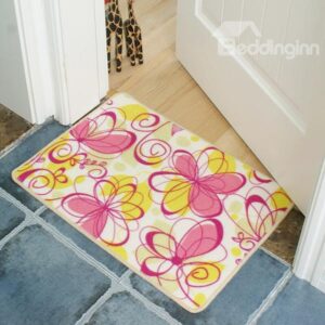 Gorgeous Abstract Butterfly Kitchen Living Room Doormat Rug