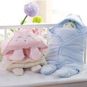Fresh Pure Color Little Animal Hood Cotton Baby Sleeping Bag