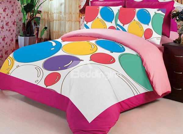 Magical Balloons Print Kids 3-Piece Duvet Cover Sets