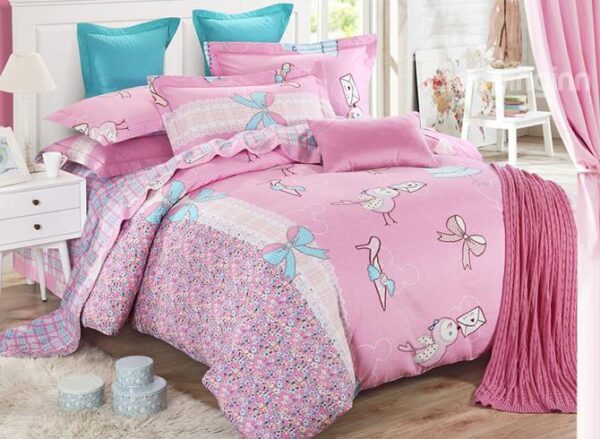 Lovely Sweet Heart Cotton Kids 3-Piece Duvet Cover Sets