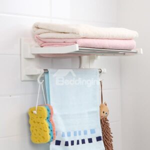 Fashion Modern Space Saving Sucking Bathroom Shelf
