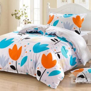 Fresh Plant Pattern Purified Cotton Kids 3-Piece Duvet Cover Sets